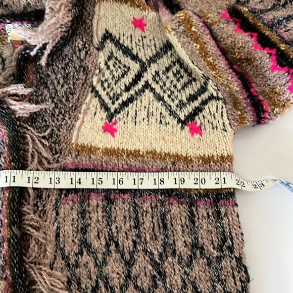 EUC Anthropologie Pink and Gray Patterned Cardigan Size XS/S - Picture 4 of 14